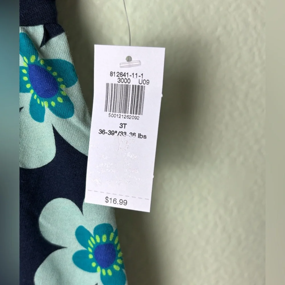 NWT 3T Spring flower dress 100% cotton